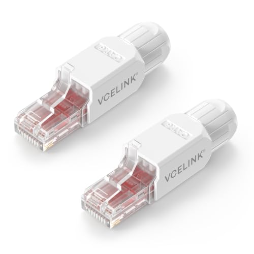 Amazon.co.jp: VCELINK RJ45 コネクタ 圧着工具不要 Cat6 LAN コネクタ